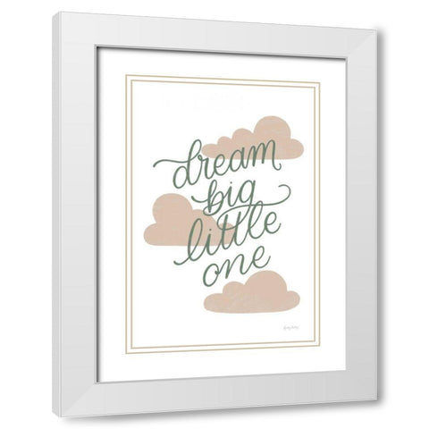 Boho Nursery IV Green White Modern Wood Framed Art Print with Double Matting by Thorns, Becky