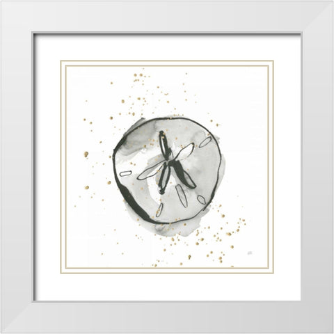 Sand Dollar II White Modern Wood Framed Art Print with Double Matting by Paschke, Chris