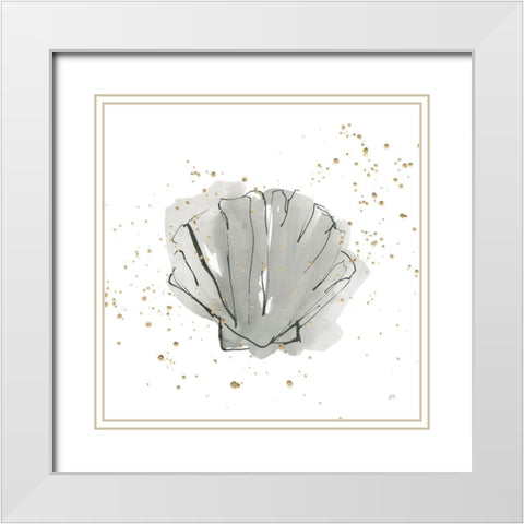 Sea Scallop White Modern Wood Framed Art Print with Double Matting by Paschke, Chris