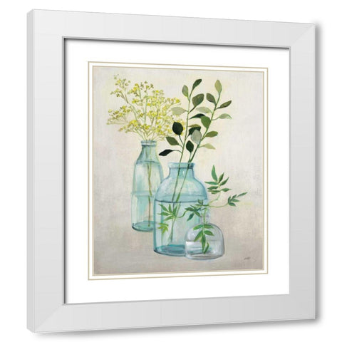 Woodland Greenery II White Modern Wood Framed Art Print with Double Matting by Purinton, Julia