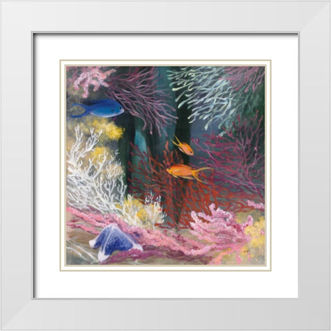 Coastal Reef I White Modern Wood Framed Art Print with Double Matting by Purinton, Julia