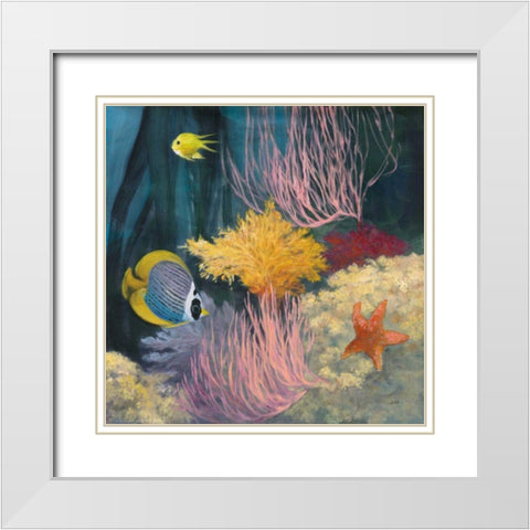 Coastal Reef II White Modern Wood Framed Art Print with Double Matting by Purinton, Julia