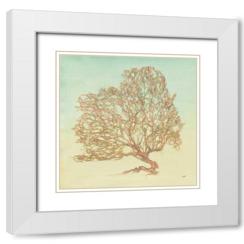 Sea Fern I White Modern Wood Framed Art Print with Double Matting by Purinton, Julia