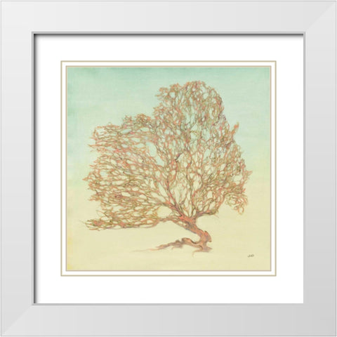 Sea Fern I White Modern Wood Framed Art Print with Double Matting by Purinton, Julia