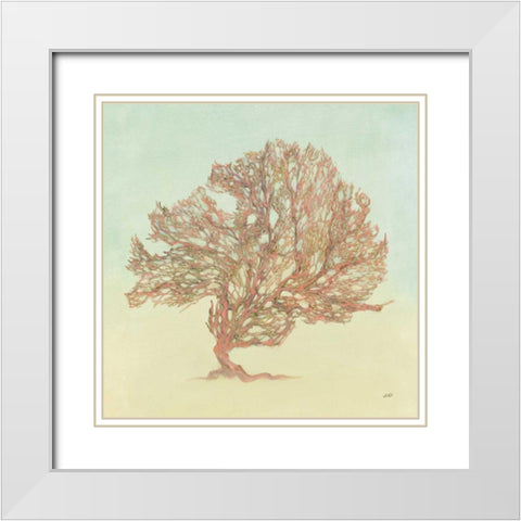 Sea Fern II White Modern Wood Framed Art Print with Double Matting by Purinton, Julia