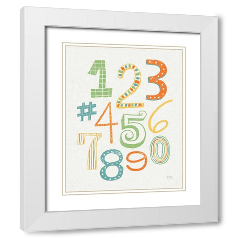 Funky Letters Bright White Modern Wood Framed Art Print with Double Matting by Mullan, Michael