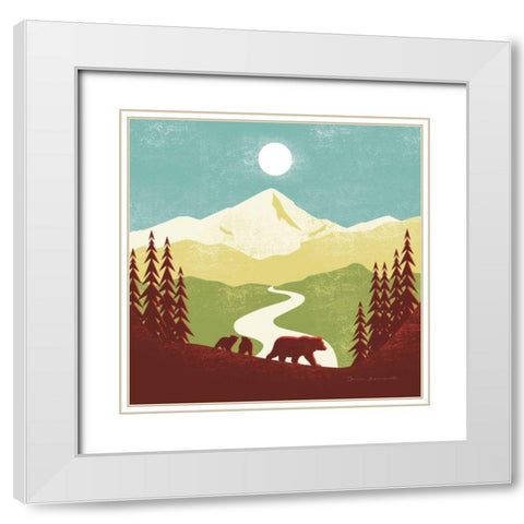 Great Outdoors I White Modern Wood Framed Art Print with Double Matting by Escalante, Omar