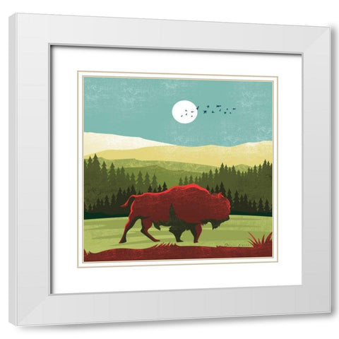 Great Outdoors II White Modern Wood Framed Art Print with Double Matting by Escalante, Omar