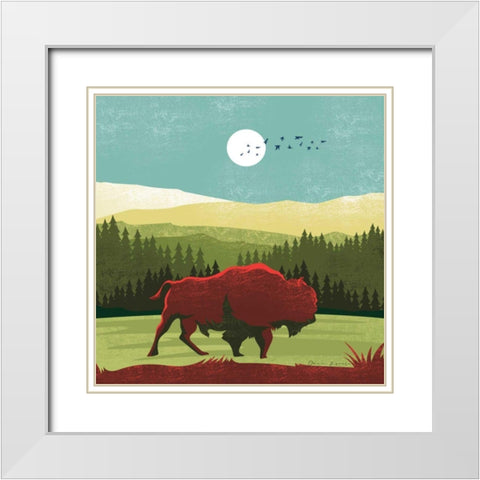 Great Outdoors II White Modern Wood Framed Art Print with Double Matting by Escalante, Omar
