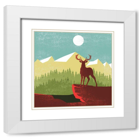 Great Outdoors III White Modern Wood Framed Art Print with Double Matting by Escalante, Omar