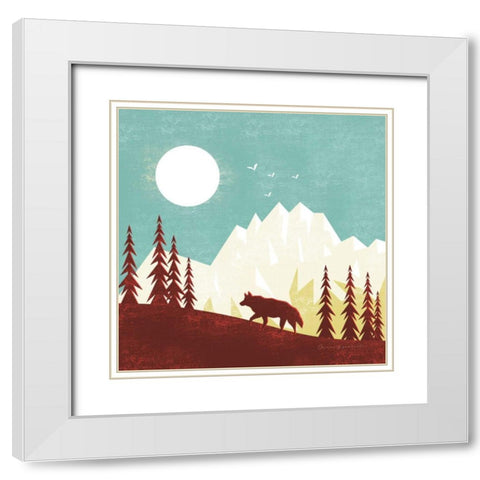Great Outdoors IV White Modern Wood Framed Art Print with Double Matting by Escalante, Omar