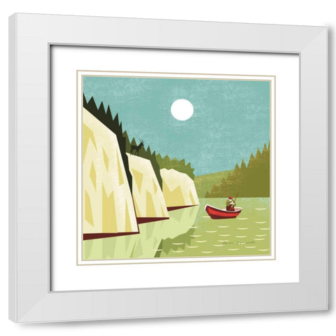 Great Outdoors V White Modern Wood Framed Art Print with Double Matting by Escalante, Omar