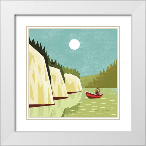 Great Outdoors V White Modern Wood Framed Art Print with Double Matting by Escalante, Omar