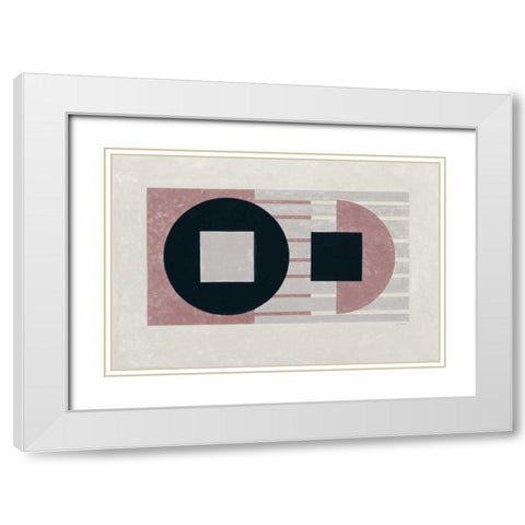 Laterally Speaking Mauve White Modern Wood Framed Art Print with Double Matting by Schick, Mike