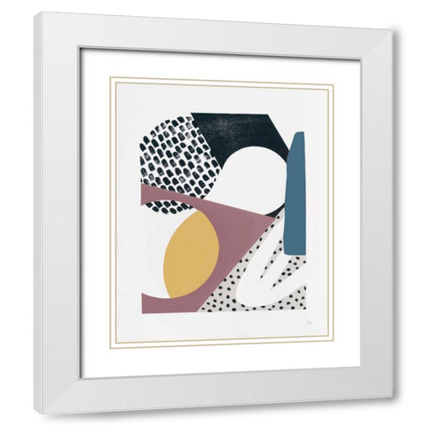 Luminous Tumble I Dark White Modern Wood Framed Art Print with Double Matting by Marshall, Laura
