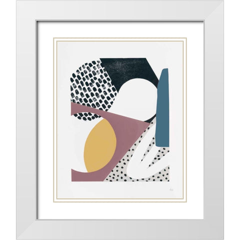 Luminous Tumble I Dark White Modern Wood Framed Art Print with Double Matting by Marshall, Laura