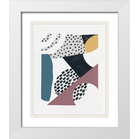 Luminous Tumble II Dark White Modern Wood Framed Art Print with Double Matting by Marshall, Laura