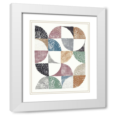 Colorful Night Sky I White Modern Wood Framed Art Print with Double Matting by Prahl, Courtney