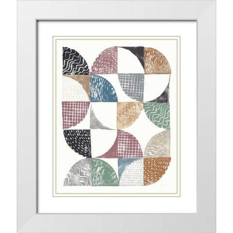 Colorful Night Sky I White Modern Wood Framed Art Print with Double Matting by Prahl, Courtney