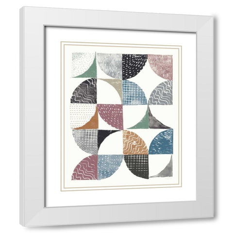 Colorful Night Sky II White Modern Wood Framed Art Print with Double Matting by Prahl, Courtney