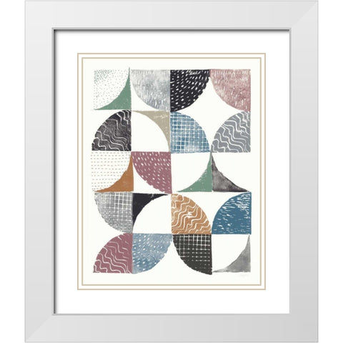 Colorful Night Sky II White Modern Wood Framed Art Print with Double Matting by Prahl, Courtney
