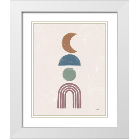 Minimalist Boho I Dark White Modern Wood Framed Art Print with Double Matting by Hershey, Moira