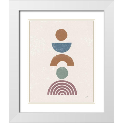 Minimalist Boho II Dark White Modern Wood Framed Art Print with Double Matting by Hershey, Moira