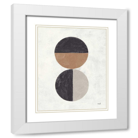 Orbs II Neutral White Modern Wood Framed Art Print with Double Matting by Hershey, Moira