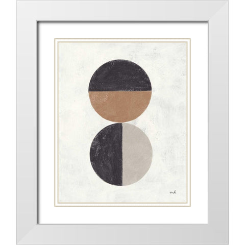 Orbs II Neutral White Modern Wood Framed Art Print with Double Matting by Hershey, Moira