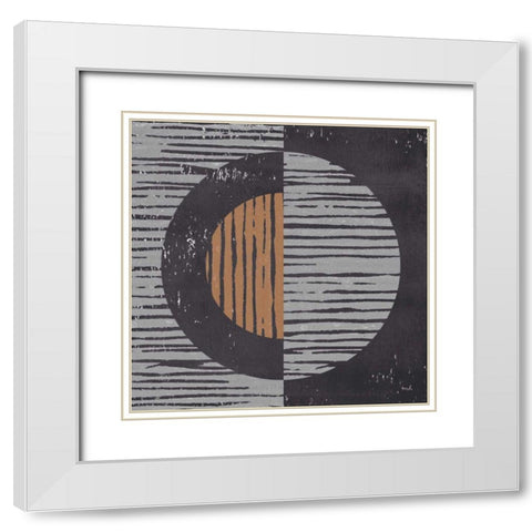 Primitive I Gray White Modern Wood Framed Art Print with Double Matting by Hershey, Moira