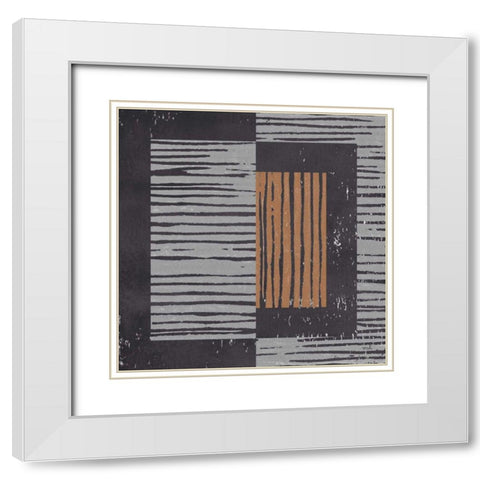 Primitive II Gray White Modern Wood Framed Art Print with Double Matting by Hershey, Moira