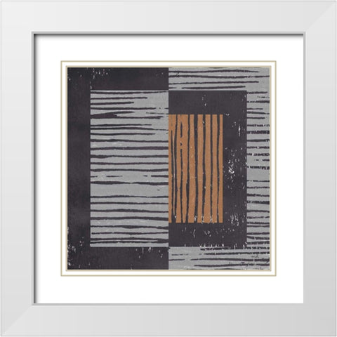 Primitive II Gray White Modern Wood Framed Art Print with Double Matting by Hershey, Moira