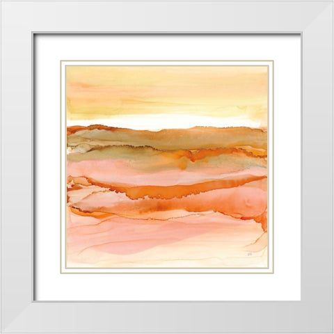 Desertscape I White Modern Wood Framed Art Print with Double Matting by Paschke, Chris