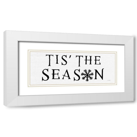 Christmas Affinity IV BW White Modern Wood Framed Art Print with Double Matting by Wiens, James