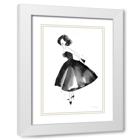 Fashion Debutante White Modern Wood Framed Art Print with Double Matting by Charro, Mercedes Lopez