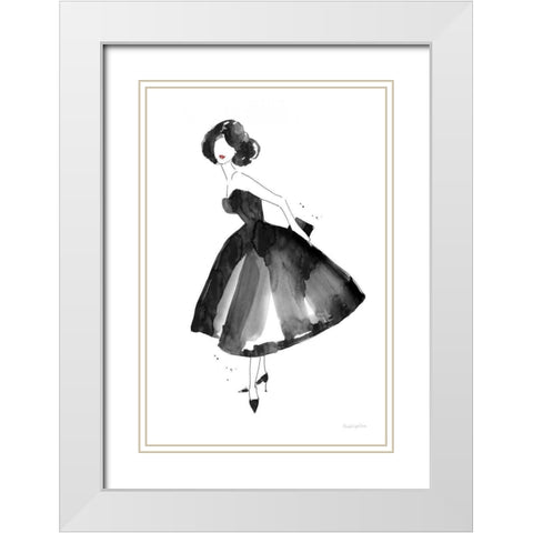 Fashion Debutante White Modern Wood Framed Art Print with Double Matting by Charro, Mercedes Lopez