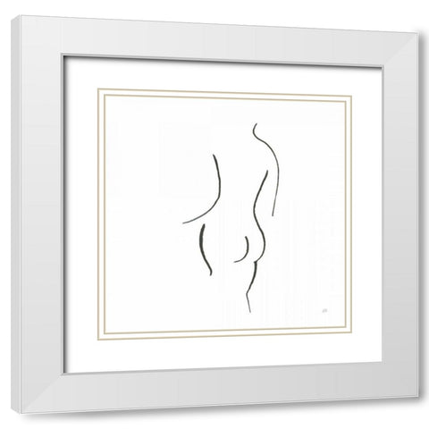 Cheeky II White Modern Wood Framed Art Print with Double Matting by Paschke, Chris
