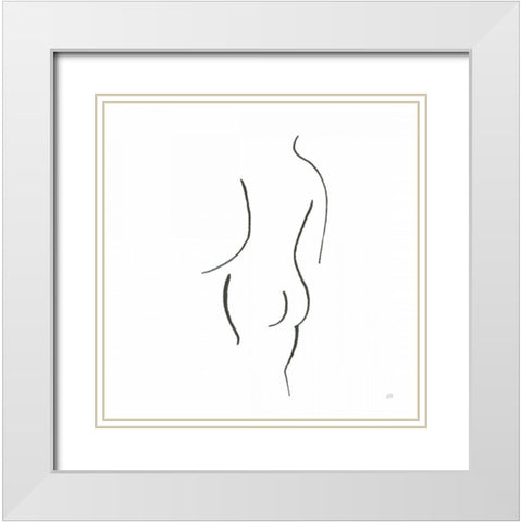 Cheeky II White Modern Wood Framed Art Print with Double Matting by Paschke, Chris
