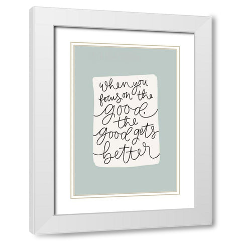 Calm Home IV White Modern Wood Framed Art Print with Double Matting by Thorns, Becky