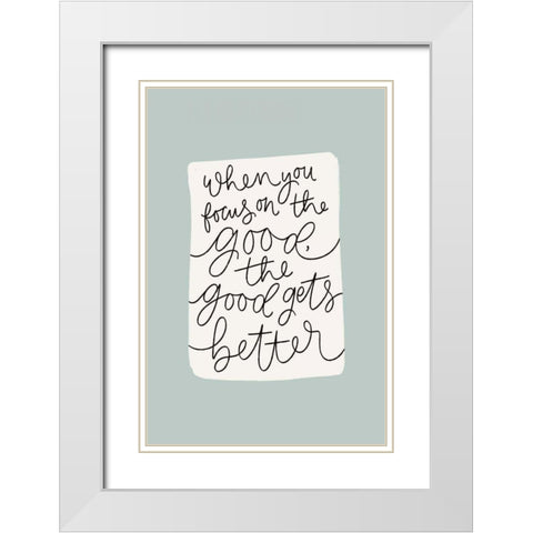 Calm Home IV White Modern Wood Framed Art Print with Double Matting by Thorns, Becky