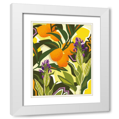 Citrus Sage I White Modern Wood Framed Art Print with Double Matting by Gallagher, Megan