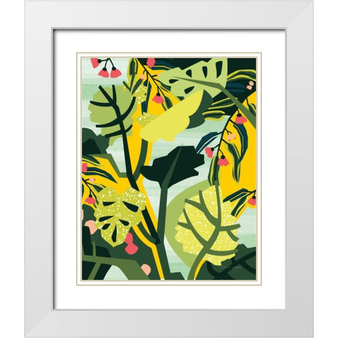 Eucalyptus Mint II White Modern Wood Framed Art Print with Double Matting by Gallagher, Megan