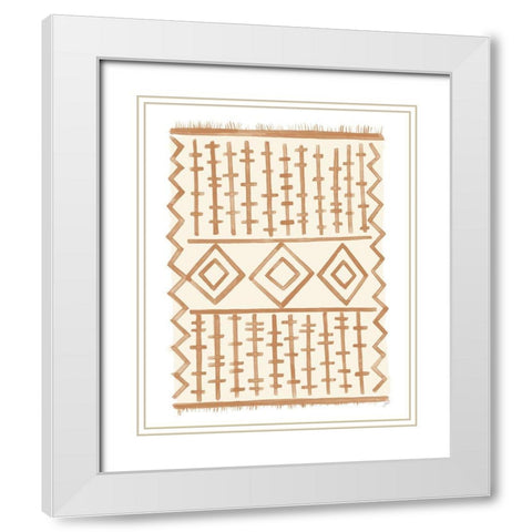 Brown Berber Rug III White Modern Wood Framed Art Print with Double Matting by Panganiban, Karyn