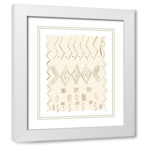 Brown Berber Rug IV White Modern Wood Framed Art Print with Double Matting by Panganiban, Karyn