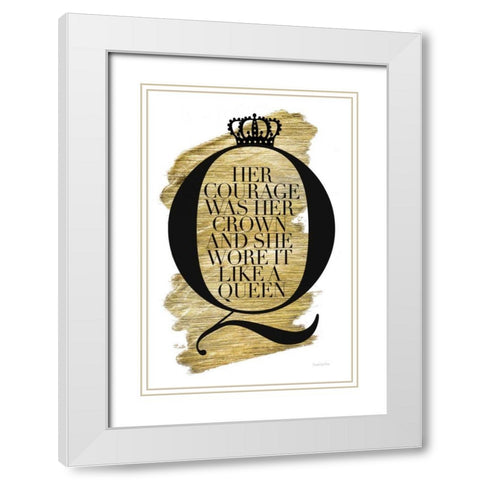 Gilded Life I White White Modern Wood Framed Art Print with Double Matting by Charro, Mercedes Lopez