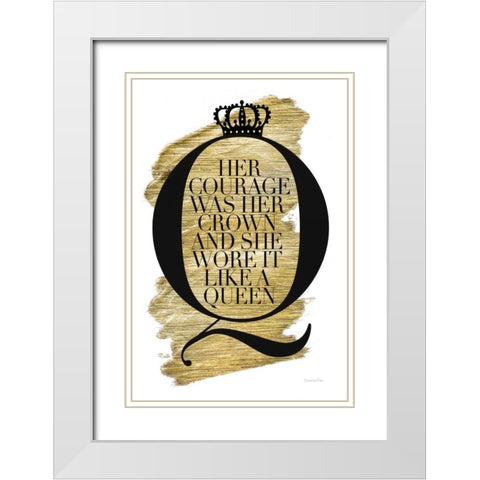 Gilded Life I White White Modern Wood Framed Art Print with Double Matting by Charro, Mercedes Lopez