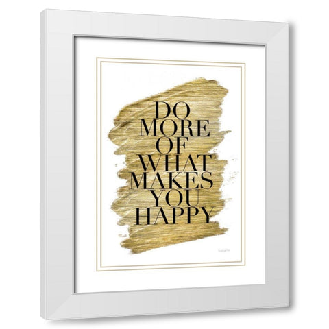 Gilded Life II White White Modern Wood Framed Art Print with Double Matting by Charro, Mercedes Lopez