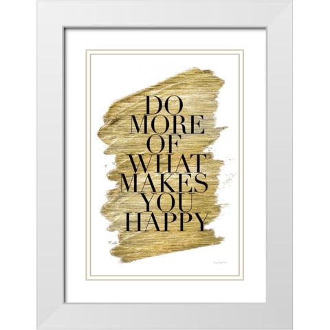 Gilded Life II White White Modern Wood Framed Art Print with Double Matting by Charro, Mercedes Lopez