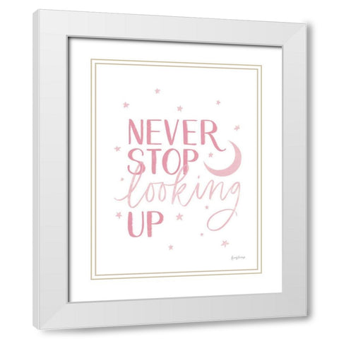Little Child I Pink White Modern Wood Framed Art Print with Double Matting by Thorns, Becky