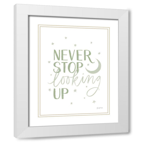 Little Child I Sage White Modern Wood Framed Art Print with Double Matting by Thorns, Becky